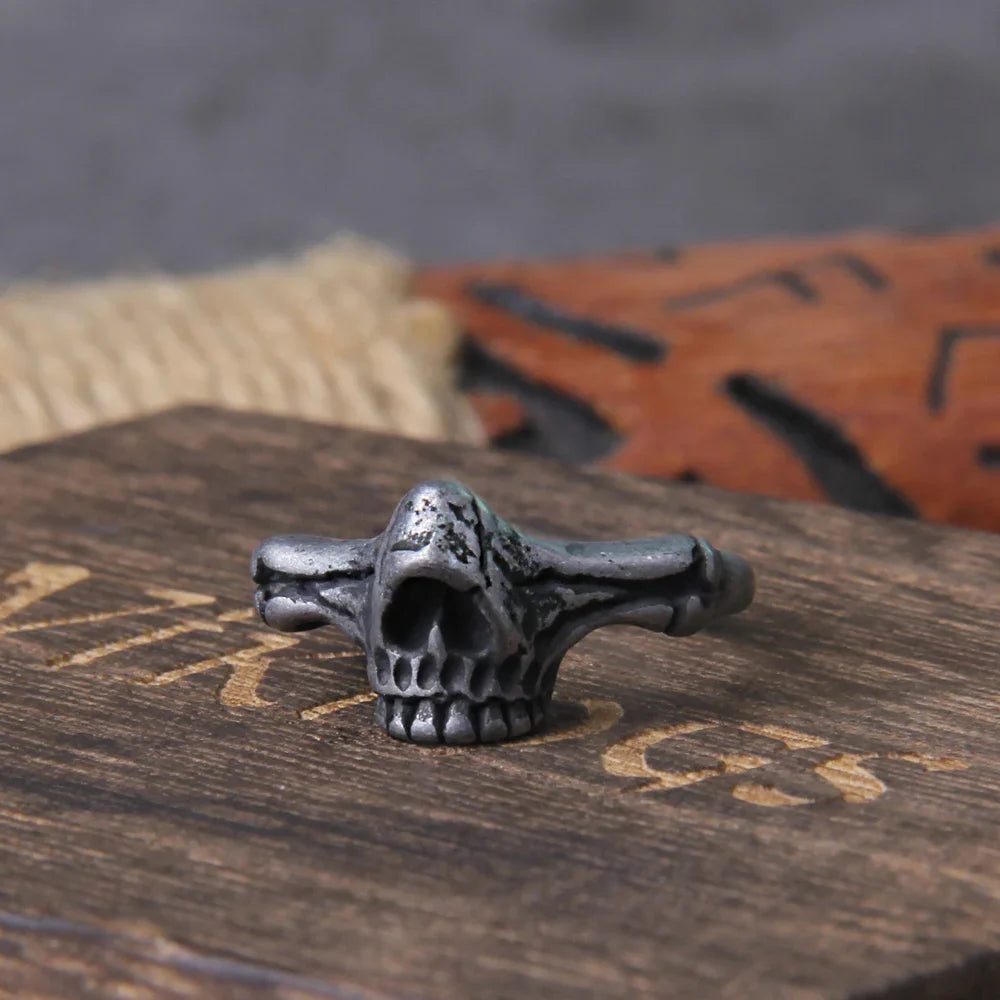 Calvarium Skull Ring Gothic Biker Viking Ring