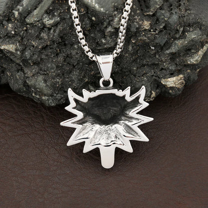 Stainless Steel Wolf Head Pendant Slavic Vikings Necklaces