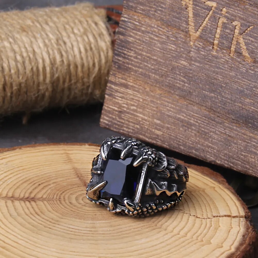 NO Fade Punk Dragon Viking Ring