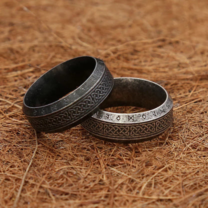 Viking Rune Ring Stainless Steel Nordic