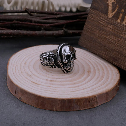 Trend Neo-Gothic Skull Biker Viking Ring