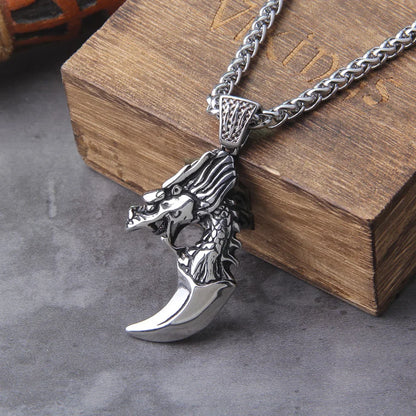 Dragon Claw Retro Ethnic Punk Beast Claw Viking Necklace