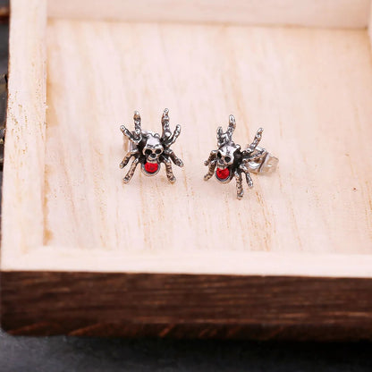 Gothic Spider Diamond Viking Earrings