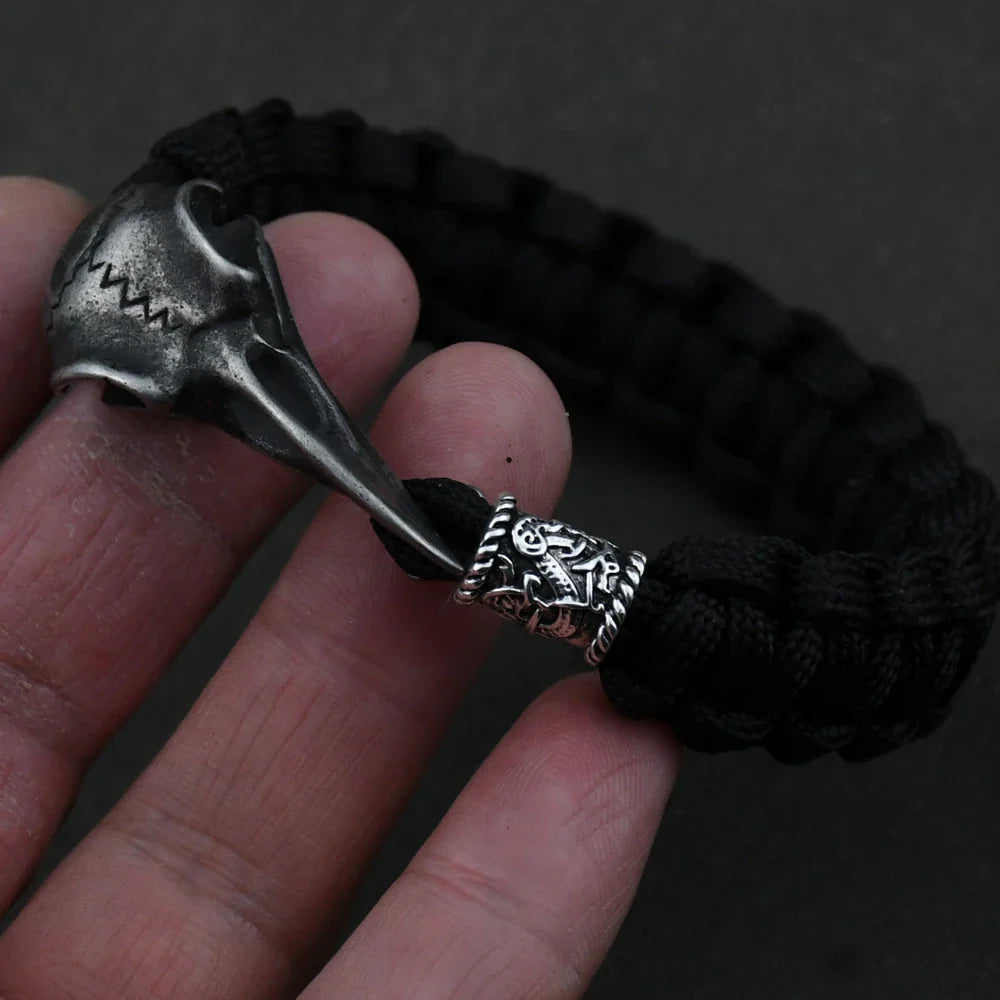 Odin Raven Stainless Steel Viking Bracelet