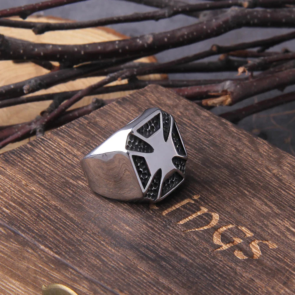 Viking Cross Shape Men's Ring