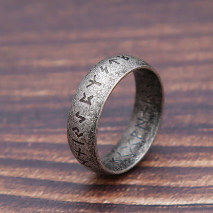 Viking Rune Ring Stainless Steel Odin Letter Rings