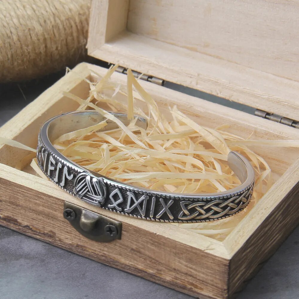 Raven Nordic Rune Viking Bangle