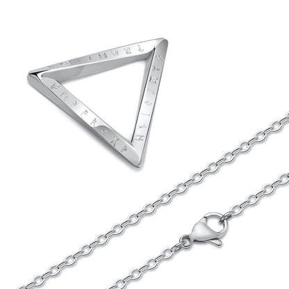 Vnox Viking Mobius Triangle Pendant Necklace