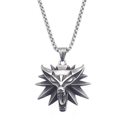 Viking Wolf Head Geralt of Rivia Slavic Necklaces