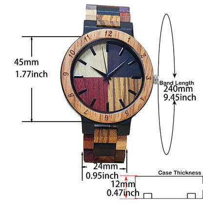 Cool Colorful Wooden Personalized Clock Timepieces Wood Viking Watch