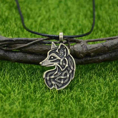 Slavic Fox Pendant Viking Jewelry Necklace