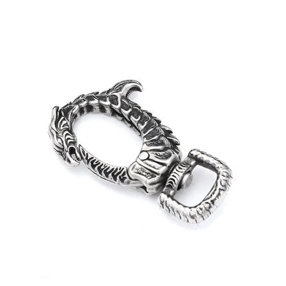 Vikings Dragon Head Key Chain Stainless Steel Nordic