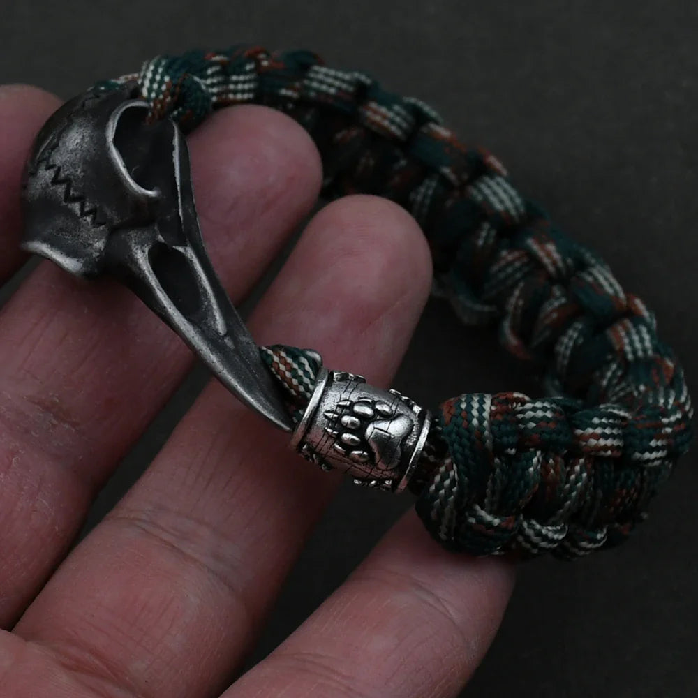 Odin Raven Stainless Steel Viking Bracelet