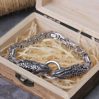 Punk Viking Wolf Bracelet