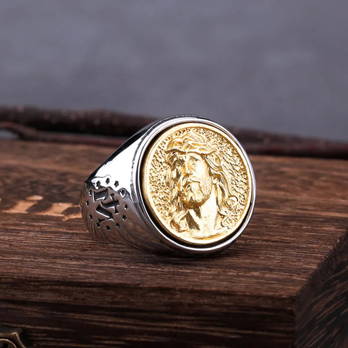 Cross Religious Amulet Charm Viking Ring