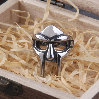 Vintage Classic Doom Mask Viking Ring