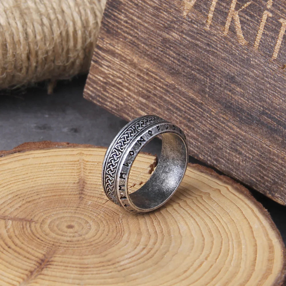 Rune Cool Stainless Steel Celtic Viking Ring