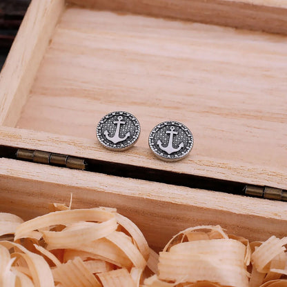 Anchor Stud Viking Earrings