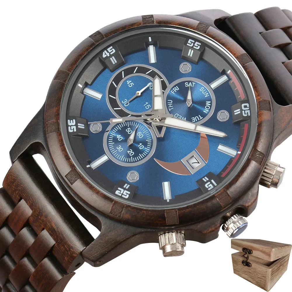 Wooden Luxury Sports Fashion Quartz Wooden Viking Watch