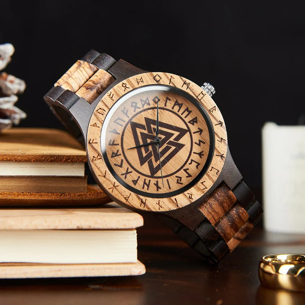 Viking Men's Watch Wooden Wristwatch