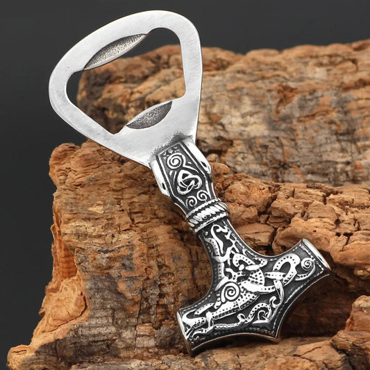 Nordic Viking Thor's Hammer Bottle Opener Punk Stainless Steel