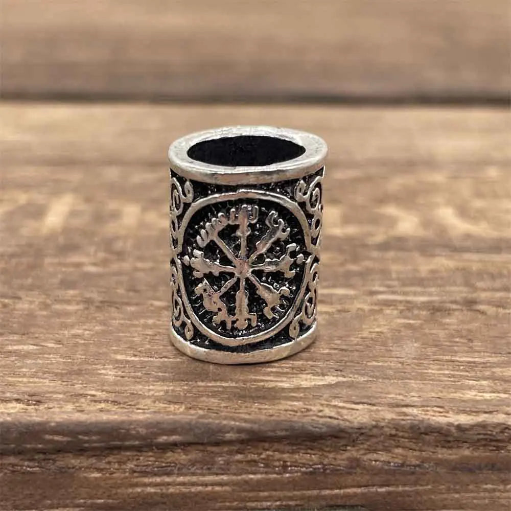 Tree Of Life Norse Runes Metal Bead Viking Jewelry