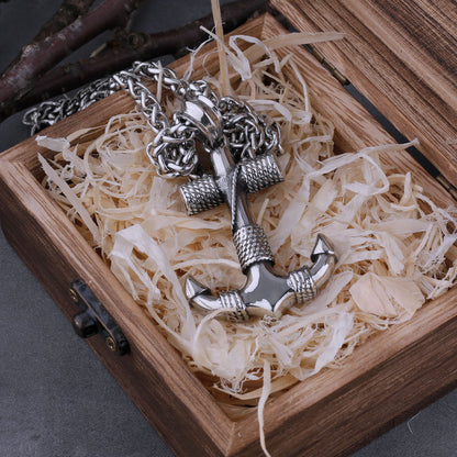 Viking Necklace Featuring An Anchor Rope Pendant