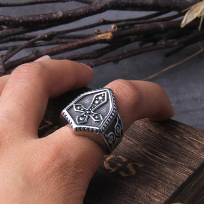 Warrior Cross Shield Knight Templar Viking Ring