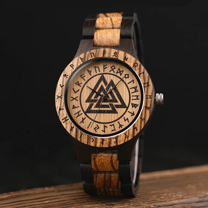 Viking Men's Watch Wooden Wristwatch