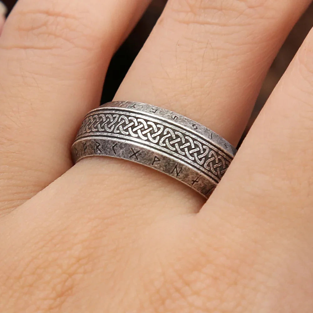 Viking Rune Ring Stainless Steel Nordic