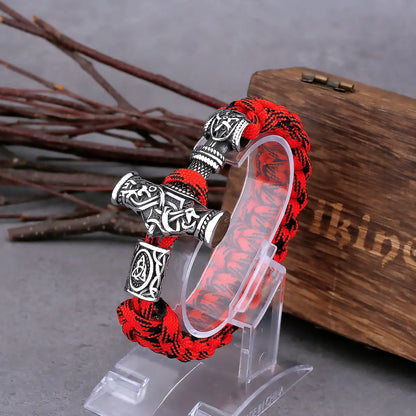 Scandinavian Thor's Hammer Viking Men's Bracelet