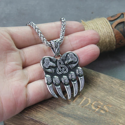 Bear Paw Viking Necklace