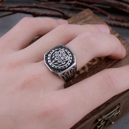 Nordic Viking Warriors Amulet Rune Bear Claw Ring