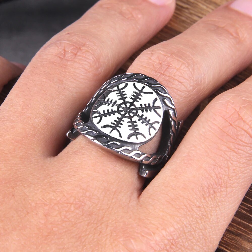 Compass Vegvisir Viking Ring