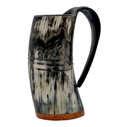 Natural Handmade Viking Mug Drinking Horn Coffee Cup Beer Tankard