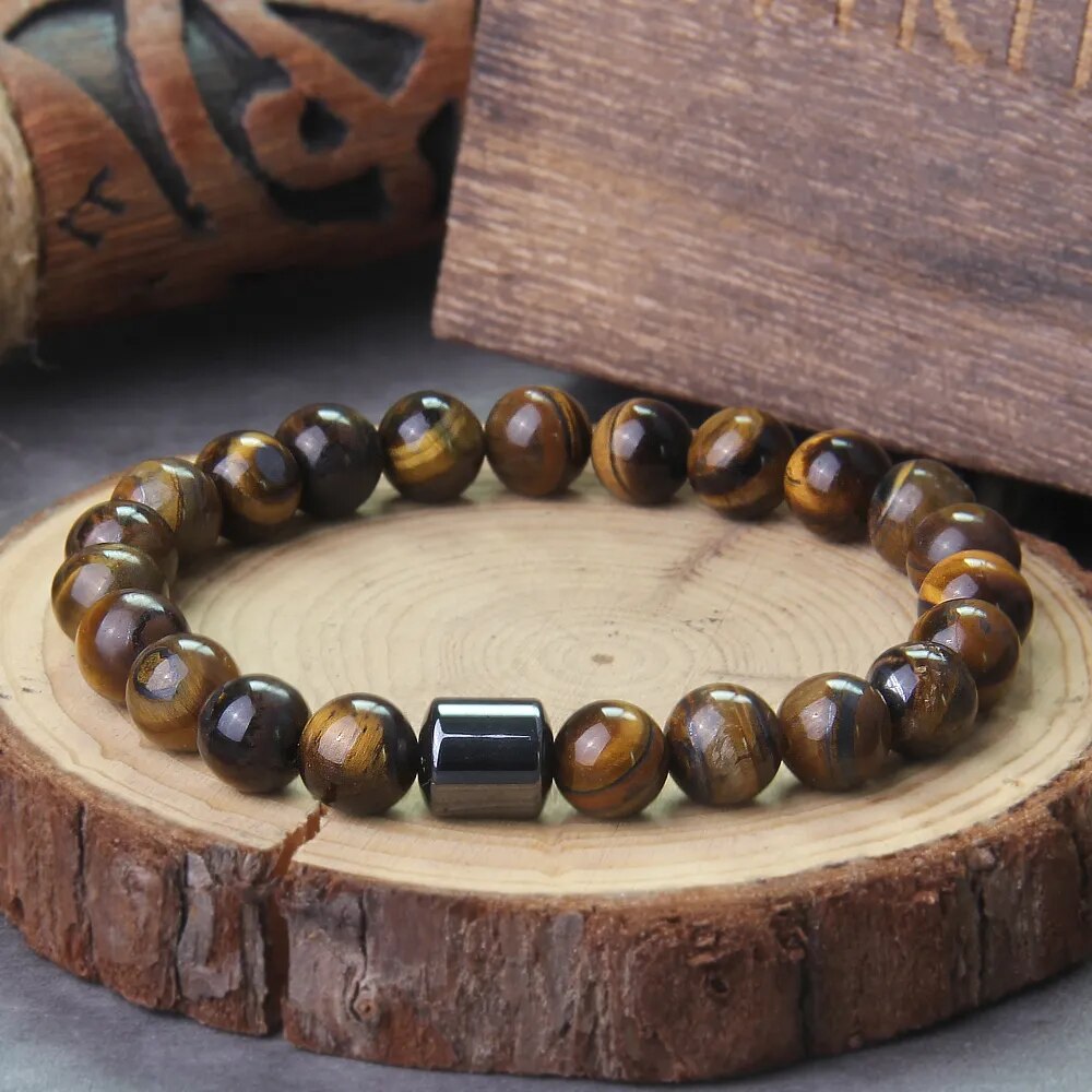 Runes Beads Men Viking Bracelet