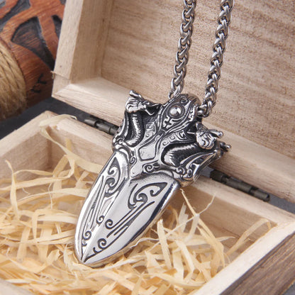 Norse Fox Triquetra Animal Pendant Viking Necklace