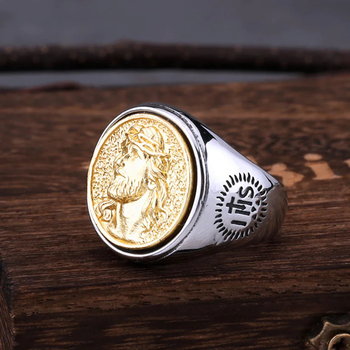 Cross Religious Amulet Charm Viking Ring