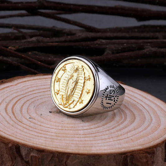 Santa Maria Religious Viking Ring