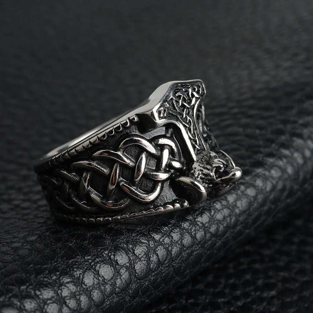 Viking Ring - Thors Hammer Symbol