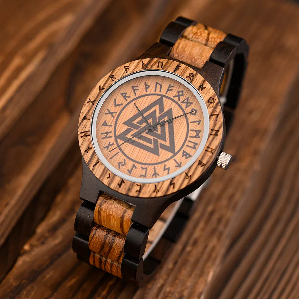 Viking Men's Watch Wooden Wristwatch