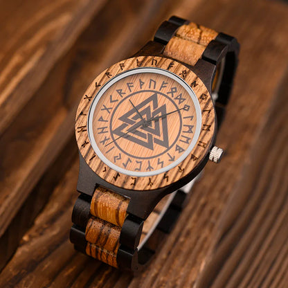 Viking Men's Watch Wooden Wristwatch