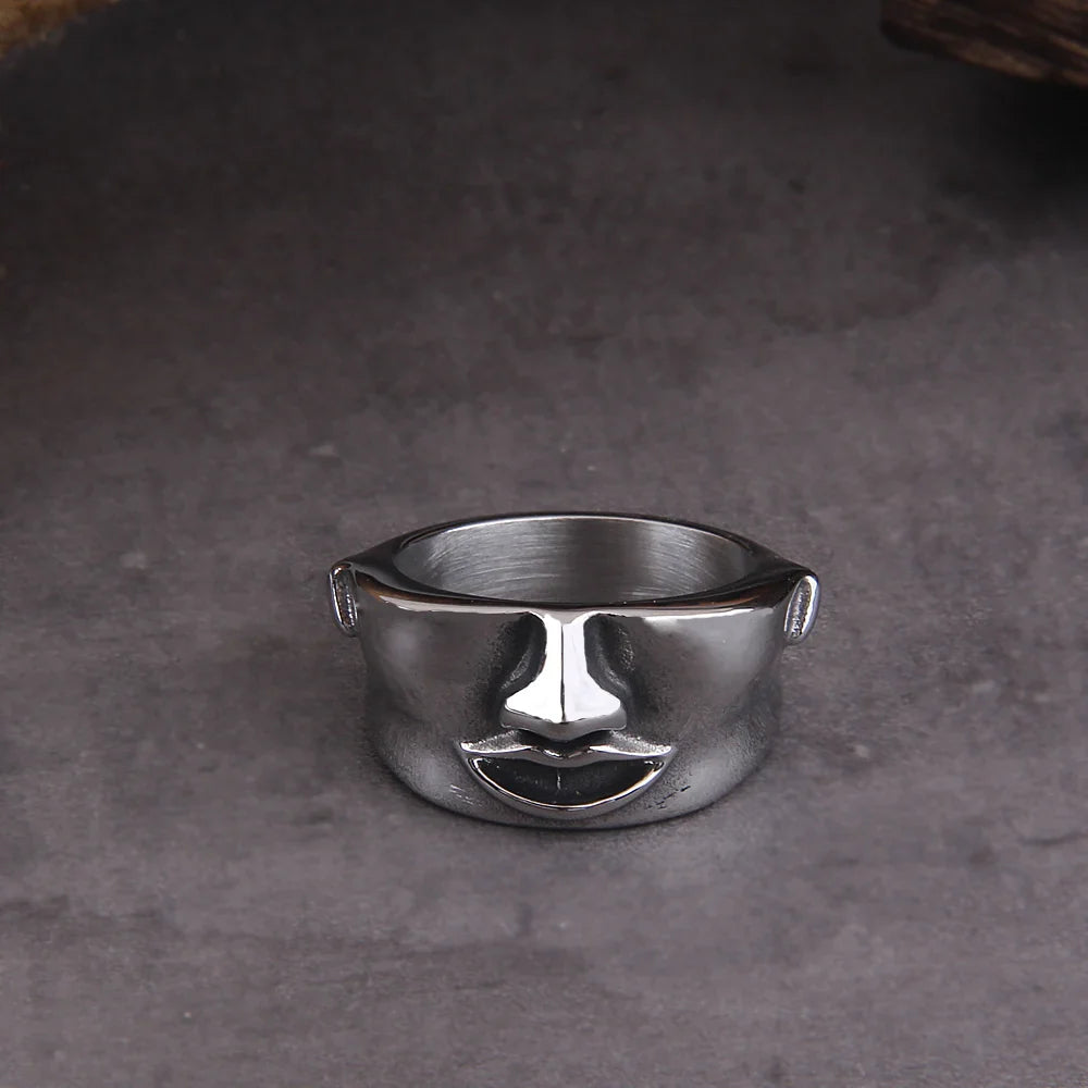 Fashion Punk Biker Creative Chimeric Suture Viking Ring