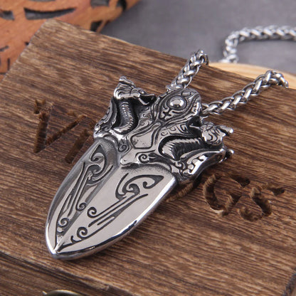 Norse Fox Triquetra Animal Pendant Viking Necklace