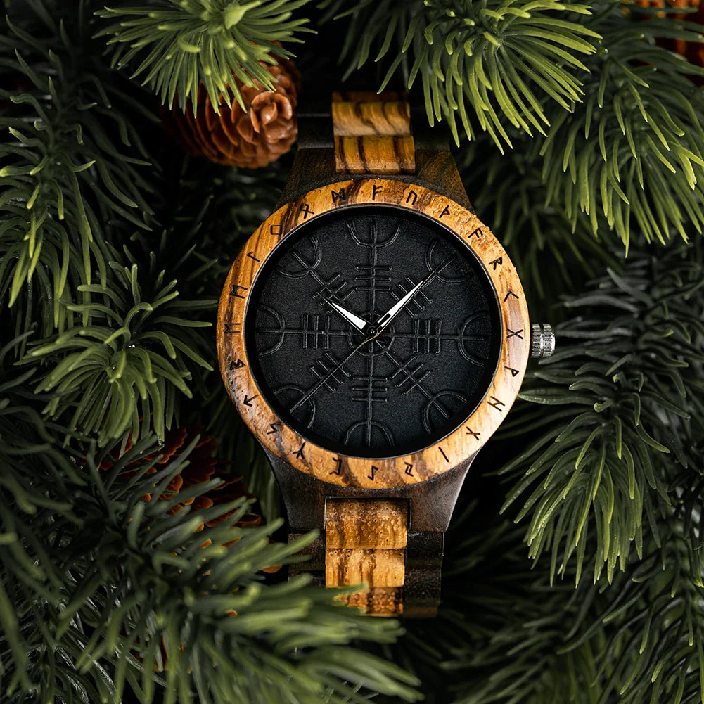 Viking Men's Watch Wooden Wristwatch