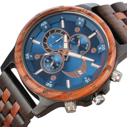 Wooden Luxury Sports Fashion Quartz Wooden Viking Watch