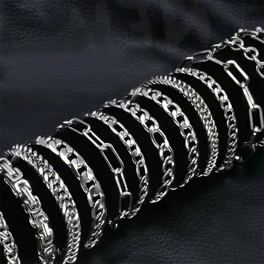 Stainless Steel Viking Kpop Cuban Chain Bracelet Figaro