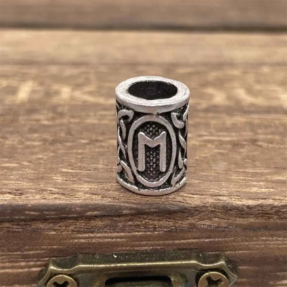 Tree Of Life Norse Runes Metal Bead Viking Jewelry