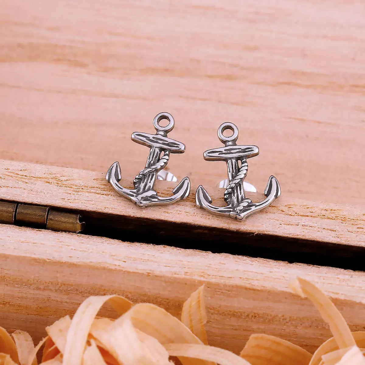 Punk Nordic Anchor Stud Viking Earrings