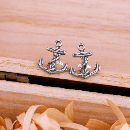 Punk Nordic Anchor Stud Viking Earrings